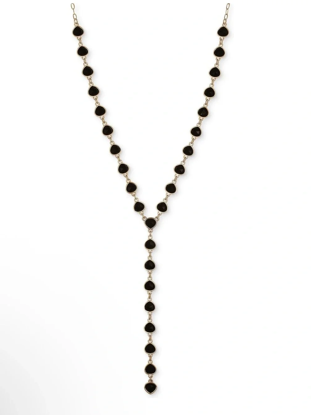 Laundry By Shelli Segal Gold Necklace with Black Bead Lariat